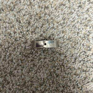 Titanium Band Ring With Stones